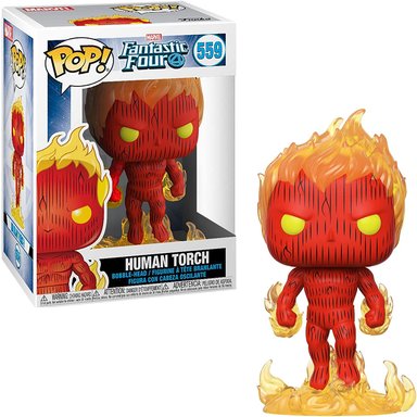 FIGURA FUNKO POP! MARVEL 4 FANTASTICOS ANTORCHA HUMANA #559 - 1