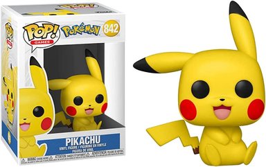 FIGURA FUNKO POP! GAMES POKEMON PIKACHU SENTADO #842 - 1
