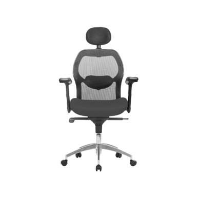 SILLA DE ESCRITORIO ZIYAZ PACIFICA II NEGRO GIRATORIA B/ALUMINIO