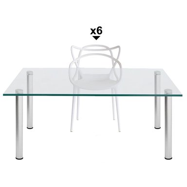 1 MESA LISSA RB1475 4LY + 6 ELEKTRA BLANCA - ZIYAZ