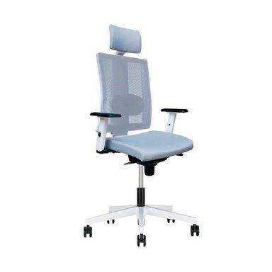 SILLA NOWY STYL NAVIGO LUX C/CABEZ MESH GRIS YB094 GIRATORIA