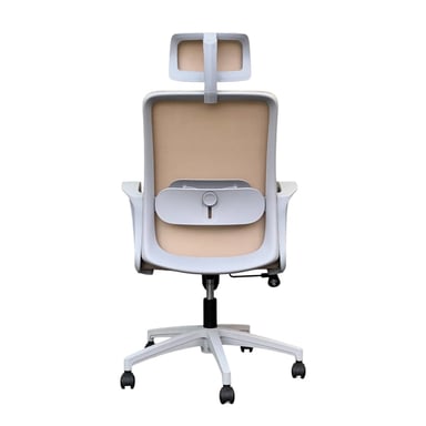 SILLA LACOSTE C/CABEZAL BEIGE CLARO ESTRUCTURA GRIS - 3