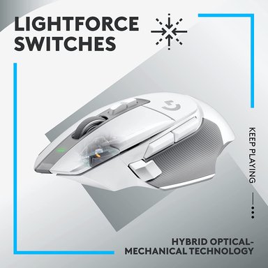 MOUSE GAMER INALÁMBRICO LOGITECH G BLANCO RATÓN 502 X LIGHTSPEED - 2