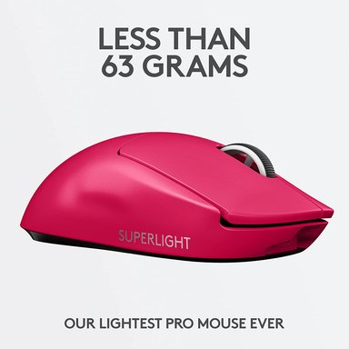 MOUSE GAMER LOGITECH G MAGENTA PRO X SUPERLIGHT - 2