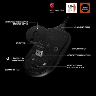 MOUSE GAMER LOGITECH G NEGRO RATÓN - 5