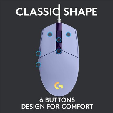 MOUSE LOGITECH G 203 RGB - 4
