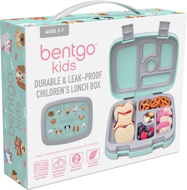 LONCHERA BENTGO KIDS PRINTS PARA NIÑOS A PRUEBA DE DERRAMES GRIS - 6