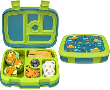 LONCHERA BENTGO KIDS PRINTS PARA NIÑOS A PRUEBA DE FUGAS VERDE