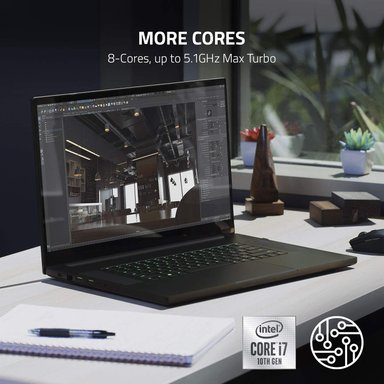 LAPTOP RAZER BLADE PRO 17 2020 INTEL CORE I7 16GB RAM 1TB SSD NVIDIA GEFORCE RTX 17.3" NEGRO-TECLADO INGLES - 2