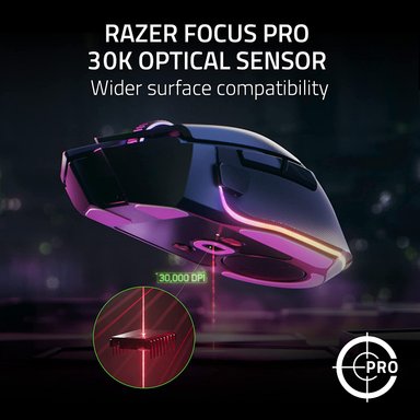 MOUSE GAMER INALÁMBRICO RAZER NEGRO BASILISK V3 PRO JUEGOS PERSONALIZABLE - 5