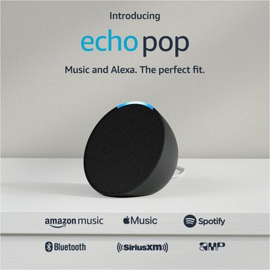 ASISTENTE DE VOZ AMAZON ECHO POP PARLANTE ALEXA CARBON - 1