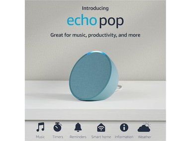ASISTENTE DE VOZ AMAZON ECHO POP PARLANTE ALEXA VERDE AZULADO - 1