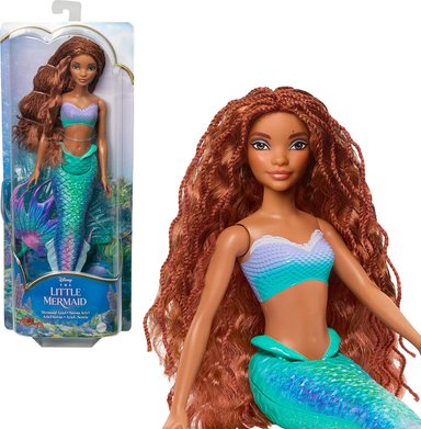 MUÑECA ARIEL DE DISNEY, LA SIRENITA, MUÑECA DE MODA DE SIRENA CON ATUENDO EXCLUSIVO, JUGUETES INSPIRADOS EN LA SIRENITA DE DISNEY
