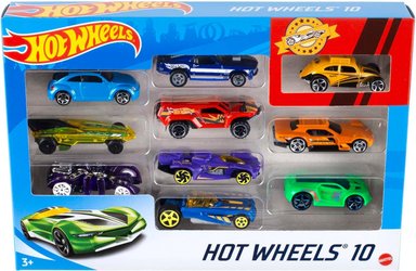 HOT WHEELS JUEGO DE 10 AUTOS Y CAMIONES EN ESCALA 1:64, DE CARRERA, SEMI,DE RESCATE O DE CONSTRUCCIÓN (LOS ESTILOS PUEDEN VARIAR) - 3
