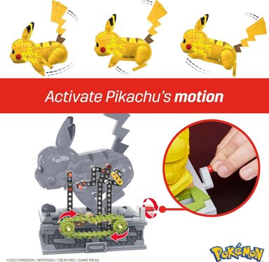 POKÉMON MEGA JUGUETES DE CONSTRUCCIÓN COLECCIONABLES PARA ADULTOS, MOTION PIKACHU CON 1092 PIEZAS Y MOVIMIENTO DE CARRERA - 2