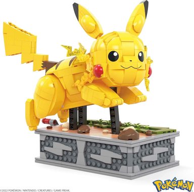 POKÉMON MEGA JUGUETES DE CONSTRUCCIÓN COLECCIONABLES PARA ADULTOS, MOTION PIKACHU CON 1092 PIEZAS Y MOVIMIENTO DE CARRERA - 4