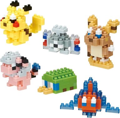 NANOBLOCK - POKÉMON ELECTRIC SET 1 (JUEGO COMPLETO), NANOBLOCK MININANO SERIES BUILDING KIT
