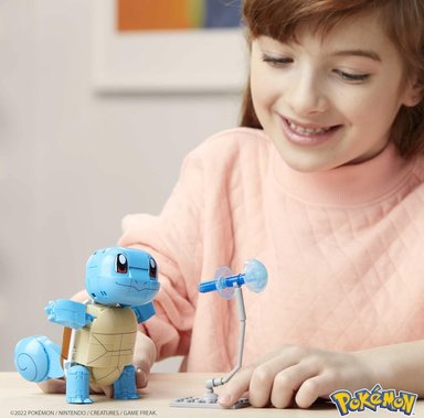 MEGA POKÉMON FIGURA DE ACCIÓN JUGUETES DE CONSTRUCCIÓN,BUILD Y SHOW SQUIRTLE CON 199 PIEZAS,1 PERSONAJE POSABLE,4 PULGADAS DE ALT - 2