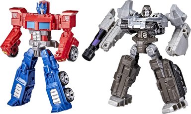 TRANSFORMERS TOYS HEROES AND VILLAINS OPTIMUS PRIME Y MEGATRON DE 2 FIGURAS DE ACCIÓN, 7 PULGADAS
