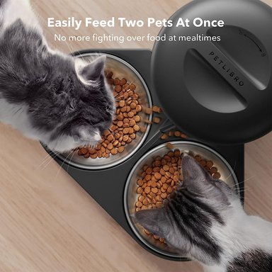DISPENSADOR ACERO INOXIDABLE AUTOMÁTICO L Y 2 TAZONES LLAMADA 10S Y TEMPORIZADOR 6 COMIDAS POR DÍA 5 LT PETLIBRO - 5