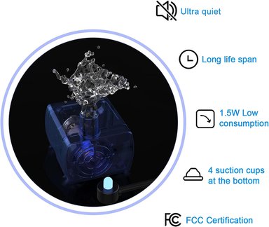 FUENTE ACERO INOXIDABLE WONDER CREATURE AGUA TAPA CON LUZ LED Y VENTANA NIVEL 2.4 LT COMPRA FÁCIL - 5