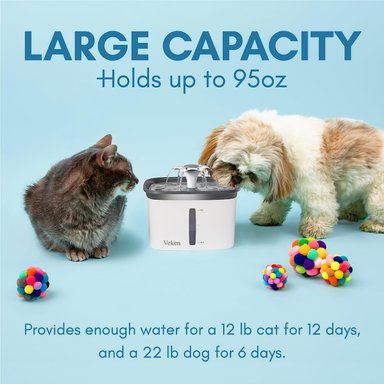 DISPENSADOR AGUA FUENTE AGUA AUTOMÁTICA CON BOMBA INTELIGENTE MÚLTIPLES MASCOTA (GRIS PLÁSTICO) VEKEN - 5