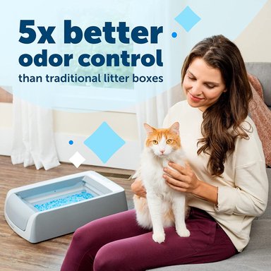 CAJA ARENA PETSAFE SCOOPFREE COMPLETE PLUSAUTOLIMPIANTE BANDEJA CRISTAL DESECHABLE CONTROL OLORES BANDEJA DESECHABLE - 2