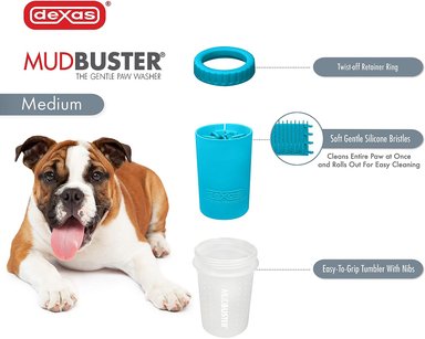 LIMPIADOR PERRO COMPRA FÁCIL DEXAS MUDBUSTER PORTÁTIL PATAS MEDIANO AZUL - 3
