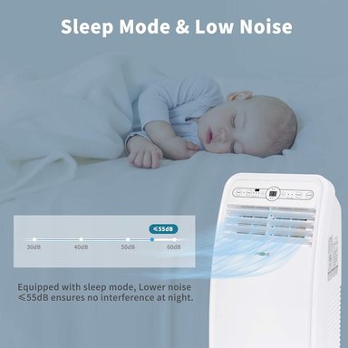 AIRE ACONDICIONADO COMPRA FACIL PORTÁTIL UHOME, UNIDAD CA COMPACTA 8000 BTU, CONTROL REMOTO Y KIT MONTAJE EN VENTANA BLANCO - 3