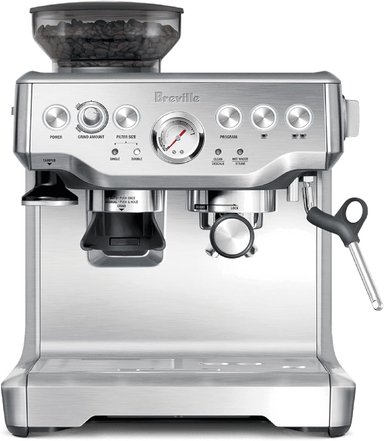 CAFETERA COMPRA FACIL BREVILLE BARISTA EXPRESS MÁQUINA ESPRESSO ACERO INOXIDABLE CEPILLADO BES870XL GRANDE