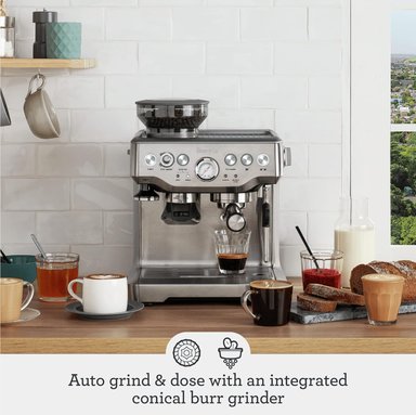 CAFETERA COMPRA FACIL BREVILLE BARISTA EXPRESS MÁQUINA ESPRESSO ACERO INOXIDABLE CEPILLADO BES870XL GRANDE - 2