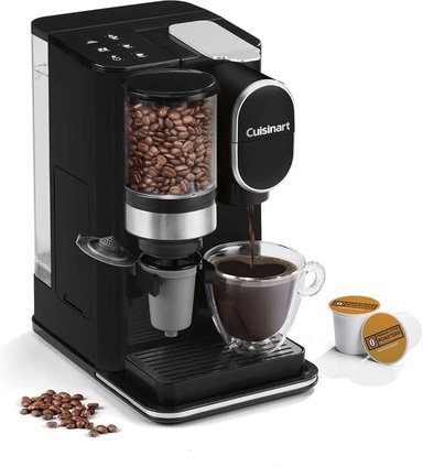 CAFETERA COMPRA FACIL CUISINART UNA SOLA PORCIÓN + MOLINILLO CAFÉ DEPÓSITO EXTRAÍBLE 48 ONZAS NEGRO DGB-2