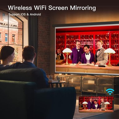 MINI PROYECTOR COMPRA FACIL WIFI Y BLUETOOTH 1080P SOPORTE PROYECTOR COMPATIBLE IOS/ANDROID/PORTÁTIL/TV STICK/HDMI/PS5 - 5