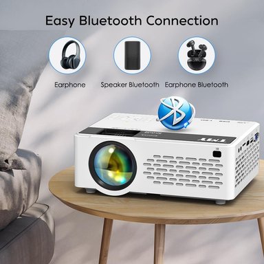 MINI PROYECTOR COMPRA FACIL TMY BLUETOOTH ACTUALIZADO DE 9500 LÚMENES CON PANTALLA DE 100' FULL HD 1080P - 4