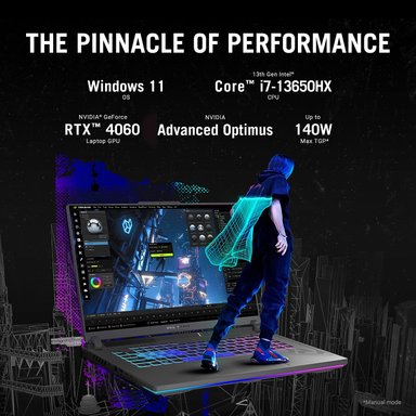 LAPTOP GAMER ASUS INTEL CORE I7-13650HX 16GB 512GB SSD GEFORCE RTX 4060 16" ROG STRIX G16 2023 FHD 165HZ DDR5 PCIE WI-FI 6E - 2