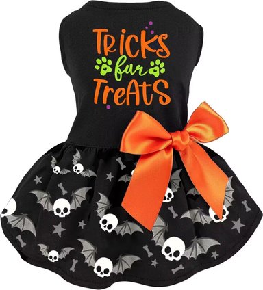 DISFRAZ ALGODÓN AMAZON VESTIDO HALLOWEEN TRAJES FALDA CALAVERA MASCOTAS TALLA XS