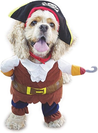 DISFRAZ AMAZON MASCOTAS PIRATAS DEL CARIBE TALLA L MARRÓN
