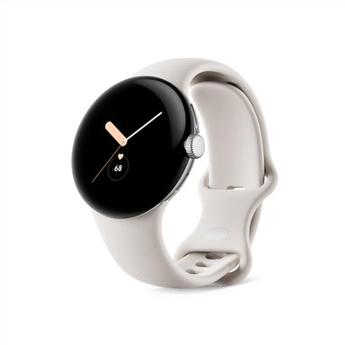 SMARTWATCH GOOGLE PIXEL ANDROID FITBIT CAJA ACERO INOXIDABLE PLATEADO PULIDO-CHALK ACTIVE WIFI CREMA - 1