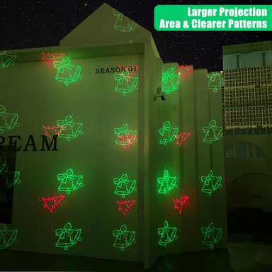 PROYECTOR DE LÁSER DE NAVIDAD COMPRA FACIL PARA EXTERIORES RGB 3 COLORES 8 PATRONES ESPECTÁCULO DE LUCES NAVIDEÑAS - 2
