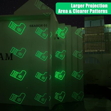 PROYECTOR DE LÁSER DE NAVIDAD COMPRA FACIL PARA EXTERIORES RGB 3 COLORES 8 PATRONES ESPECTÁCULO DE LUCES NAVIDEÑAS - 4