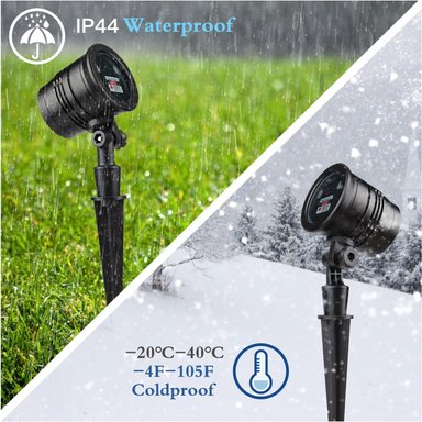 PROYECTOR DE LUCES DE NAVIDAD COMPRA FACIL LUCES LÁSER FOCO DE PAISAJE LUCES DECORATIVAS CON PATRONES DE NAVIDAD ROJOS Y VERDE - 5
