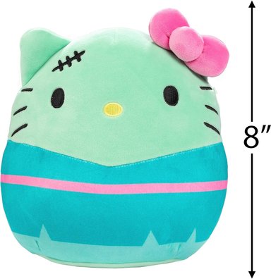 PELUCHE SQUISHMALLOWS HELLO KITTY FRANKENKITTY DE 8' KELLYTOY 2023 DE SANRIO DE HALLOWEEN COLECCIONABLE - 4