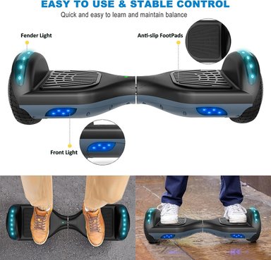 FLYING-ANT HOVERBOARD, AEROPATINETAS AUTOEQUILIBRANTES DE 6.5' CON BLUETOOTH Y LUCES LED INTERMITENTES - 3