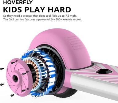 GOTRAX KS1/KS3 - PATINETA PARA NIÑOS, LUZ LED Y MANUBRIO DE 3 ALTURAS,ANTIDESLIZANTE INCLINADA PARA DIRIGIR Y AMPLIAR DE 3 RUEDAS - 5