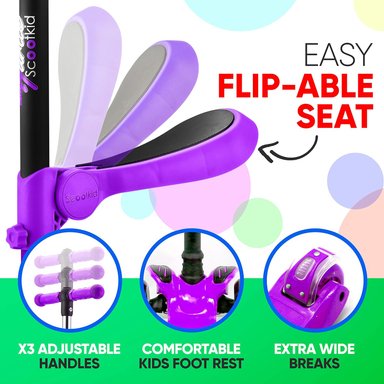 PATINETA HURTLE PARA NIÑOS – STAND Y CRUISE - PLEGABLE CON ALTURA AJUSTABLE, ANTIDESLIZANTE, LUCES RUEDA INTERMITENTES - 5