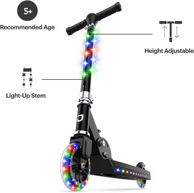 JETSON SCOOTERS - JÚPITER KICK SCOOTER - PATINETA PORTÁTIL PLEGABLE PARA NIÑOS - LED DE ILUMINACIÓN RGB DE ALTA VISIBILIDAD - 2