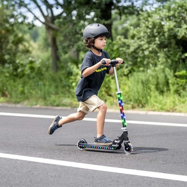 JETSON SCOOTERS - JÚPITER KICK SCOOTER - PATINETA PORTÁTIL PLEGABLE PARA NIÑOS - LED DE ILUMINACIÓN RGB DE ALTA VISIBILIDAD - 4