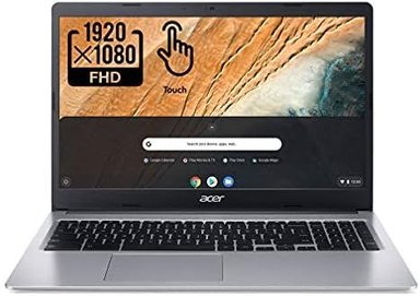 ACER CHROMEBOOK 315 2022 15.6', FULL HD 1080P, TÁCTIL, INTEL CELERON N4020 DOBLE NÚCLEO, 4 GB DDR4 RAM,64 GB EMMC,CHROME OS,PLATA