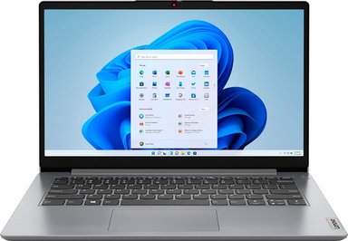 LAPTOP LENOVO IDEAPAD 1 INTEL CELERON N4020 4GB RAM 64GB 14" PANTALLA HD,GRÁFICOS UHD 600,WIN 11 EN MODO S,GRIS NUBE - 1