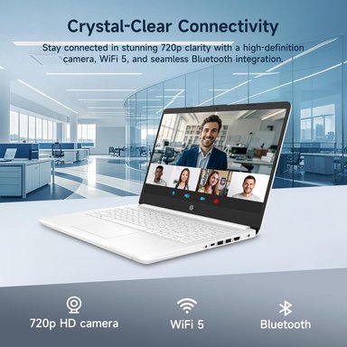LAPTOP HP INTEL QUAD-CORE N4120 8GB RAM 64GB EMMC + 128GB MICRO SD 14" ULTRALIGERA, HDMI, WIFI, USB-A Y C, WIN 11 S - 2